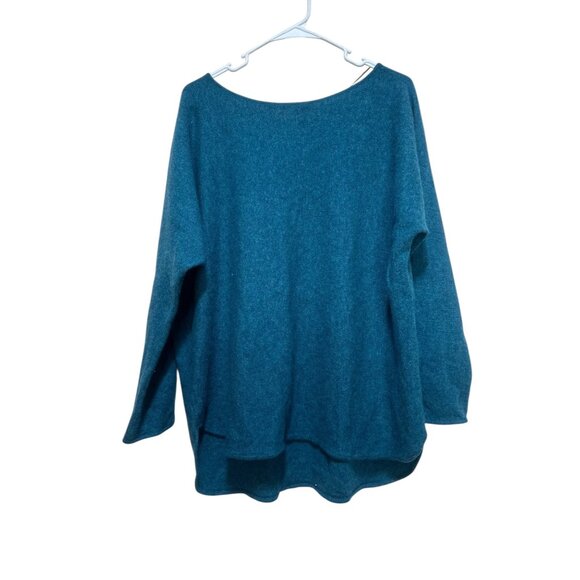 SOLD Charter Club 100% Cashmere Sweater Tunic Top Women 2X Blue Long Sleeve Boat - Picture 1 of 10